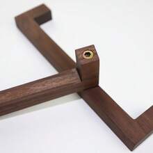 黑胡桃木方管橱柜拉手简约北欧实木衣柜抽屉拉手厨房家具把手