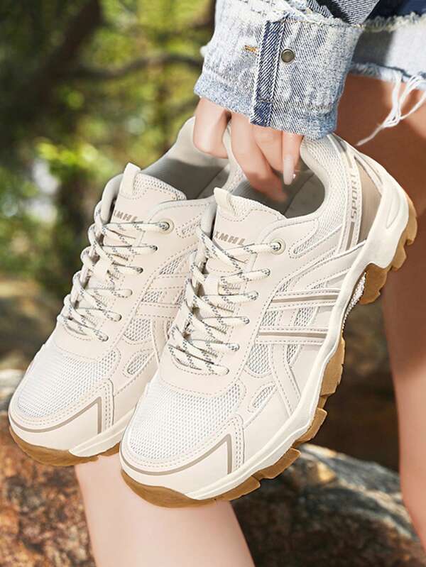 Zapatos de senderismo para mujeres, zapatos de trekking para exteriores, zapatillas de correr por senderos con suela gruesa y resistentes al desgaste, zapatos casuales para entrenamiento