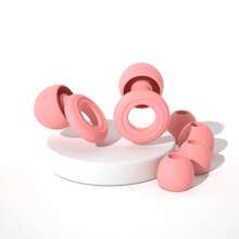 6 Sets - Reusable Silicone Earplugs For Sleeping And Swimming - 35dB Noise Reduction, With 2 Pairs Of Ear Caps, Suitable For Snoring, Studying, Concerts And Hearing Protection