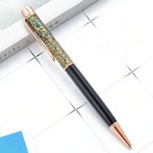 1PC Personalized Engraved Glitter Ballpoint Pen, Customized Quicksand Ballpoint Pen,Gift For Women, Stationery, Office Accessories,Writing Tools, School Supplies,Back To School