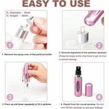 4 chai xịt nước hoa 5ml có thể nạp lại, bình xịt nước hoa mini cầm tay bằng nhôm (Màu ngẫu nhiên) - Nhiều màu - Xem 5