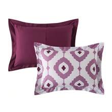 7-Piece Reversible Bed In A Bag Comforter Set With Sheets, Blue Floral, Queen - Geo Ungu - View 7