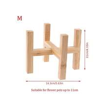 1pc Rustic Wooden Plant Stand With Bamboo Tray, Multi-Purpose Succulent & Flower Pot Holder, Painted Finish, No Assembly Required, Garden & Lawn Decor