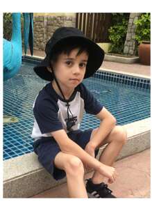 1 Pieza Sombrero de cubo con protección solar UPF para niños pequeños, sombreros de verano suaves y ligeros como una nube para niños y niñas de 2 a 9 años para la playa