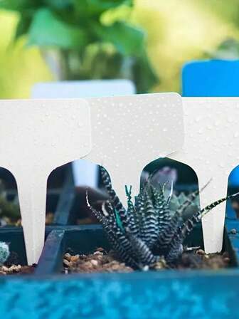 20pcs Plant Tag Garden Label Waterproof Tagging Nursery Pot Thicker T-Type Tags Waterproof Re-Usable Markers Record Plate Flower Vegetables Potted Sign