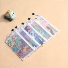 9pcs A6/A5/A4 Large Capacity Mesh Document Organizer Bags - Transparent Pencil Pouch With Breathable Nylon Zipper, Color Coded Pockets, Suitable For Office, Travel And Home Organization, Desktop Paper Storage Solution,Back To School,School Supplies