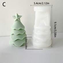 1 pieza Molde de vela de árbol de Navidad Muñeco de nieve DIY Jabón hecho a mano Yeso Resina para decoración de fiestas navideñas, regalos hechos a mano creativos, decoraciones navideñas, pijamas navideños, regalos navideños, decoración navideña