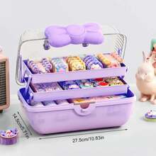 Multi-Layer Hairpin Organizer Cute Girl Jewelry Case Head Rope Headband Display Rack Children's Hair Accessories Storage Box