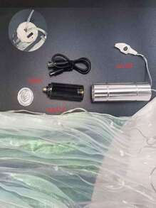 1pc Rechargeable White Dress With Dancing Lights, USB & Battery Powered