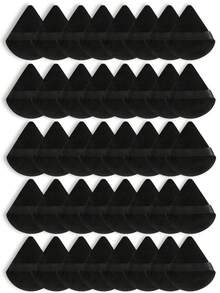 50/30/20/10 绒面三角美妆蛋套装，多色组合，可重复使用气垫粉扑，化妆工具，干湿两用散粉扑，绒面粉底美妆蛋，适用于粉底液、BB霜和面部彩妆，适合所有肤质，赠品，旅行，平价好物，旅行必备 - 彩色 - 查看 29