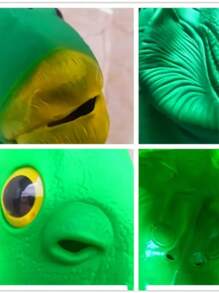 1 pieza Tocado de pez verde divertido - Accesorios de disfraz de látex para fiestas y eventos, hecho a mano, adecuado para adolescentes y adultos mayores de 14 años, Halloween