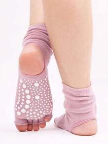 3 oder 1 Paar Pilates Yoga Socken, rutschfeste zehenfreie und fersenlose Zehentrenner-Socken, geeignet für verschiedene Sportarten, kurz, Knöchel, Crew-Länge