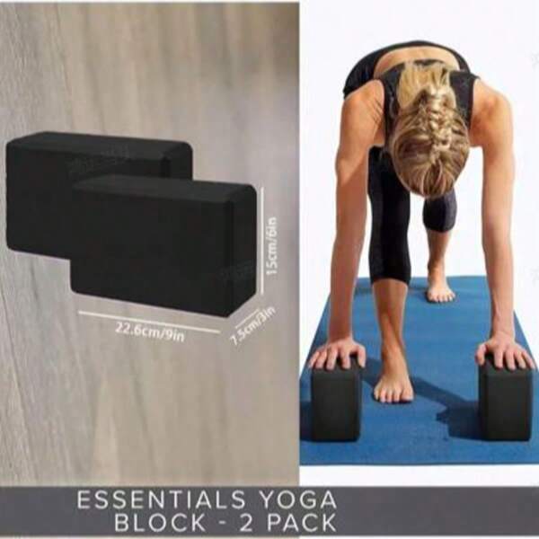 [2 Pacotes] Tijolo de EVA para Yoga, Tijolo de Dança com Abertura Suave, Tijolo para Pressão de Pernas, Tijolo Auxiliar para Yoga, Tijolo para Yoga