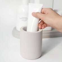 Drying Stone Toothbrush Holder Diatomite Toothbrush Holders For Bathroom Quick Drying Electric Toothbrush Toothpaste Holder Cup Diatomaceous Earth Bathroom Sink Organizer Light Grey - 淺灰色 - 查看 3