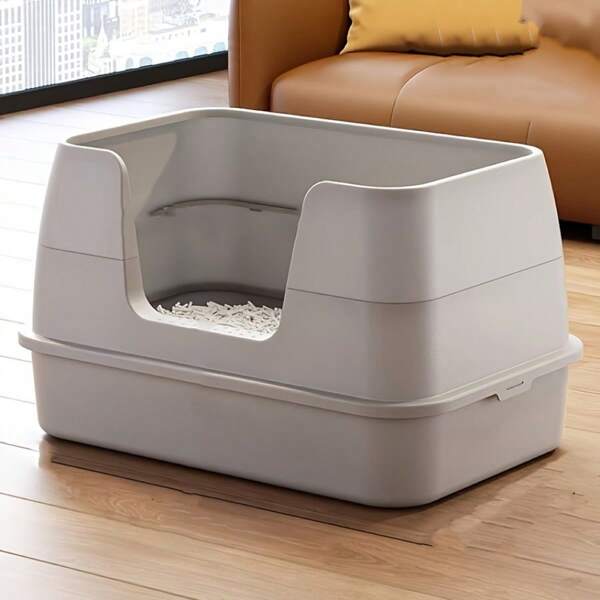 Semi-Enclosed Cat Litter Box High Fence Cat Litter Box Cat Toilet Pet Toilet