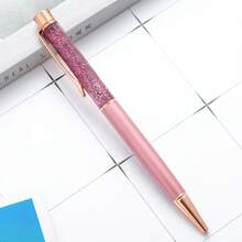 1PC Personalized Engraved Glitter Ballpoint Pen, Customized Quicksand Ballpoint Pen,Gift For Women, Stationery, Office Accessories,Writing Tools, School Supplies,Back To School