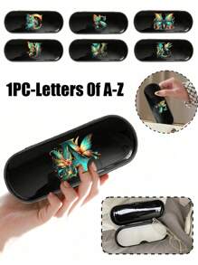 1pc Creamy/Monet-Style Solid Color Glasses Case, New And Simple Design, Convenient And Portable With Waterproof And Dustproof Function