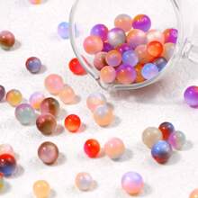 20/30 piezas de cuentas acrílicas arcoíris AB iridiscentes - cuentas espaciadoras redondas, adecuadas para joyería hecha a mano, pulseras y llaveros DIY, materiales para hacer joyas
