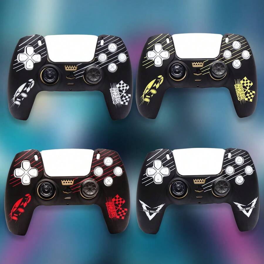 Funda protectora de silicona para el controlador de PlayStation 5, serie de carreras - Multicolor - Ver 1