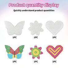 2400 pezzi Kit fai da te per creare perline a fusione, 24 colori vivaci di perline da fondere, con tavoletta, carta da stiro e pinzette - Set regalo creativo per compleanni (perline da 5mm) - Fagioli - Visualizzare 10