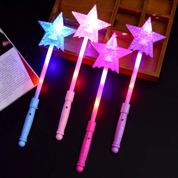 4pcs Heart Shaped Glow Sticks Plastic Luminous Sticks Party Light Sticks Concert Light Sticks Festive Supplies Holiday