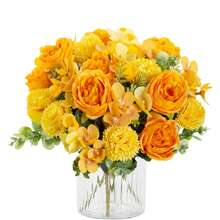 1PC/3PCS Artificial 7-Head Peony Silk Hydrangea Bouquet, Bride Holding Flower Material, Home, Dining Room, Vase Decoration, Wedding Decoration, Background Wall Decoration, Flower Wedding Car With DIY Wreath Material, Door Lintel, Flower Material, Valentine's Day Gift, Autumn Decoration,Fall Decor,Autumn
