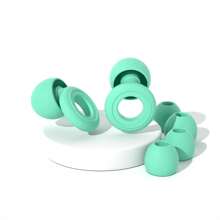 6 Sets - Reusable Silicone Earplugs For Sleeping And Swimming - 35dB Noise Reduction, With 2 Pairs Of Ear Caps, Suitable For Snoring, Studying, Concerts And Hearing Protection