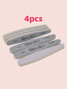 Klimonla 4pcs Dual-Sided Gray Nail Buffer Blocks, Sponge Nail Files, Professional Manicure Tools For Acrylic Nails, Best Natural Nail Care. - Grey - View 10