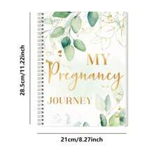 1pc Floral Pregnancy Journey Loose Leaf Binder Diary, Suitable For Expectant Mothers Memory Book, New Moms Monthly Planner, Perfect Mother's Day Gift,For School Supplies,Back To School