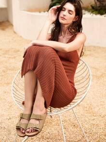 Tropiscape Sandálias Rasteiras Pretas de Praia Simples e Confortáveis com Abertura nas Costas, Ideal para Férias, Outono, Natal e Presentes de Natal