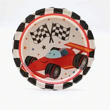 41 件赛车派对盘子和餐巾桌布套装，赛车赛道派对用品装饰赛车主题餐具，适合男士生日家居装饰，可供 20 人使用 - Racing car - 查看 7