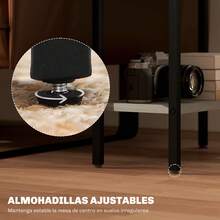 HOMCOM Mesa Auxiliar Estrecha de 3 Niveles Mesita Auxiliar Industrial con Estantes Abiertos y Estructura de Acero para Salón Dormitorio 43x18x62,5 cm - Gris - Ver 4