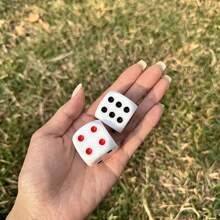 30mm 超大亚克力圆角斑点骰子套装，适用于桌面游戏、派对、万圣节、桌面、KTV、圣诞节和万圣节礼物、数学教学、计数骰子，理想之选