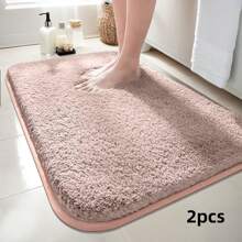 1/2 piezas Alfombras de baño de lujo ultra suaves - Antideslizantes, súper absorbentes y de secado rápido - Cómodos tapetes de piso para ducha, bañera y lavabo
