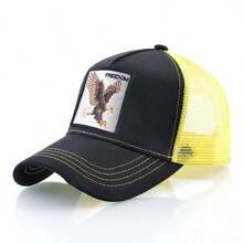 KKISSBAOBEI Unisex Eagle Embroidered Trucker Hat With Patchwork, Suitable For Daily Casual Sports Use - Multicolor - View 23