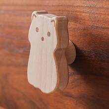 6/12 件木制卡通抽屉拉手，动物形状抽屉旋钮橱柜育儿室把手，带安装螺丝 - 适用于衣柜、梳妆台、床头柜和抽屉的耐用五金件，12 种卡通动物。