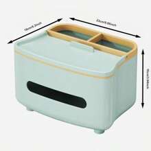 1 pièce Boîte à mouchoirs multifonctionnelle pour bureau, boîte de rangement pour télécommande et accessoires divers, boîte de rangement de luxe pour table basse de salon, organiseur multifonction pour télécommandes, décoration maison créative, porte-papier mouchoirs haut de gamme, convient pour le salon, la table à thé, la salle à manger, la chambre et la coiffeuse