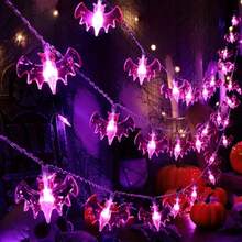 1 Peça Luzes de Fio LED em Forma de Morcego, Luzes Decorativas de Atmosfera de Feriado, Adequadas para Halloween, Casa Assombrada, Festas de Feriado, Decoração de Quarto e Sala de Estar