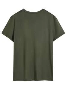 Men's Summer Letter Print Crew Neck Short Sleeve Casual T-Shirt