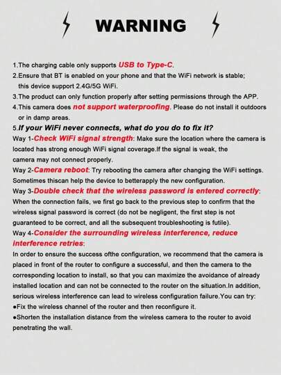 5G WiFi Security Camera 355 Degree Intercom Night Vision, Remote Control Home Indoor Outdoor APP To View Anytime Anywhere. view 8