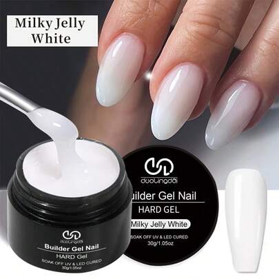 1.05盎司美甲延长胶 - 无味，浓稠塑形胶，适用于3D美甲和水钻粘贴，半永久性，新手友好型DIY美甲套装