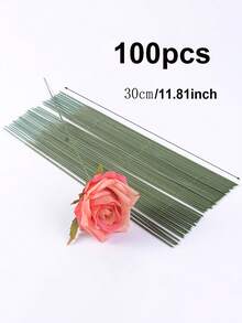 100pcs Green Flower Stems 30cm/11.81 Inch DIY Floral Craft Accessories - Green - View 14