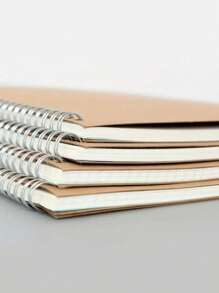 1pc Soft Cover Spiral Coil Notebook, Horizontal Sketchbook, Notepad, Diary, Planning & Stationery, Office School Supplies, Suitable For School Supplies, School Supplies,Back To School