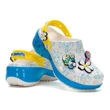 Crocs Pantuflas/Sandalias para mujer - Zuecos azul nube clásicos de elfo, zapatos deportivos casuales livianos y cómodos para uso diario, 210822-90H