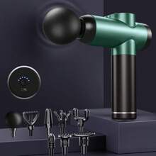 Benbo BENBO Massage Gun, Body Massage To Relieve Pain, LCD Display Comes With Multiple Massage Heads, Gray And Green. It's A Great Choice For Home, Office, Gym, Party, Christmas, New Year, Thanksgiving, As A Gift For Friends Or For Personal Use
