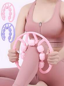 Rullo massaggiante anticellulite, rullo dimagrante per gambe, dispositivo per l'allenamento yoga a forma di U per il rilassamento muscolare (7 rulli)