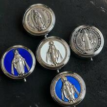 Christian Rosary Bead Storage Box, Multiple Designs Available, Suitable For Storing Rosary Beads, Jewelry & Other Decorations, Includes Mirror