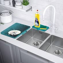 ER Kitchene Dish Drying, Stone Drying Kitchen Counter With Built-In Din, Non-Slip Din Pad With Built-In Din, Heat Resistant Stone Drying, 1Pcs 19. X 17, Greykitchen Accessories