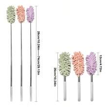Microfiber Duster, Extendable & Washable Mini Duster, Detachable Handheld Microfiber Cleaning Duster, Extendable Dust Collector, Extendable & Bendable Car Interior Duster, Soft Dashboard & Vent Duster, Cleaning Brush, Suitable For Ceiling Fan, High Ceiling, Blinds, Furniture, Car, Office - Multicolor - View 11