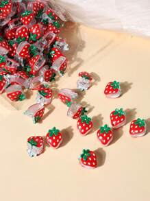 10/15pcs Cute Strawberry & Cherry Hair Clips, Sweet Bangs & Flyaway Hair Clips, Suitable For Any Occasion Fall Winter Claw Clip Hair Accessories For Women For Vacation Outfits Woman